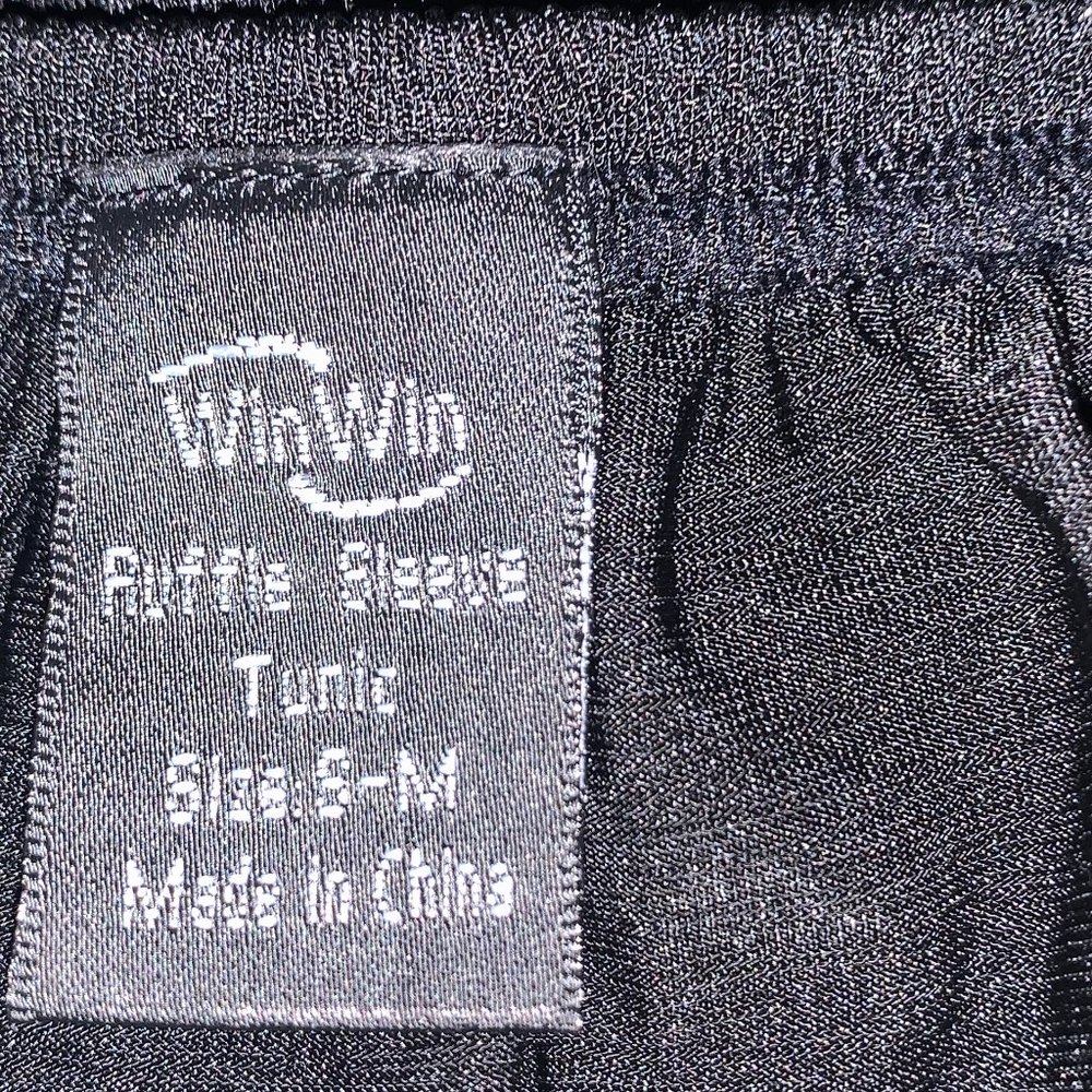 Win Win Black Ruffle Top - Picture 7 of 8
